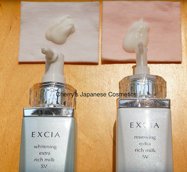 Comparing Albion Excia AL Renewing / Whitening Extra Rich Milk SV